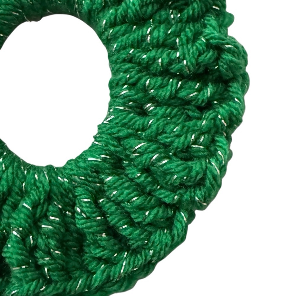 Luxurious Forest Green Hair Scrunchie - Picture 3 of 4